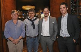 Guillermo Rey, Joaquín González, presidente de la cámara, Félix Caje y Gustavo Serenelli.