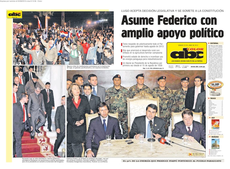 A 14 años de la destitución de Lugo, el Frente Guasu lamenta freno a los derechos sociales - Política