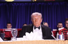 Donald Trump, presidente de Estados Unidos, durante el inicio de la gala de corresponsales de la Casa Blanca, en el hotel Hilton Washington.