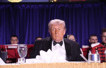 Donald Trump, presidente de Estados Unidos, durante el inicio de la gala de corresponsales de la Casa Blanca, en el hotel Hilton Washington.