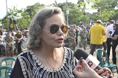 Lilian Samaniego, tras la misa central de Caacupé este lunes 8 de diciembre de 2025.