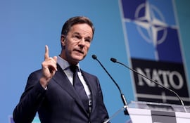 Mark Rutte, secretario general de la OTAN, durante una conferencia en Ankara.
