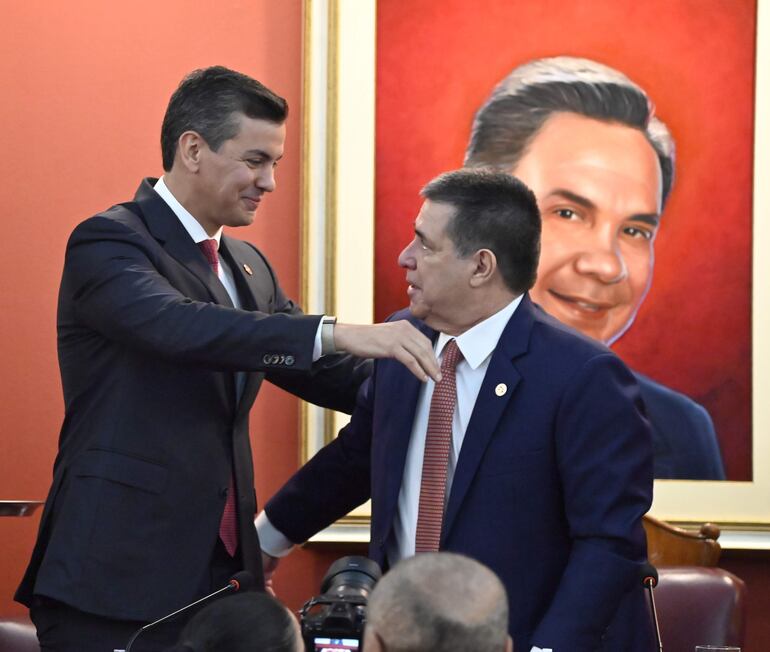 Santiago Peña y Horacio Cartes