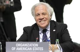 Este lunes, durante su discurso en el III Encuentro de Jóvenes de las Américas, el secretario general de la OEA Luis Almagro, comunicó que esta será su última asamblea en el cargo. EFE/EPA/URS FLUEELER / POOL EDITORIAL USE ONLY