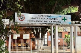 Entrada del hospital Materno Infantil de Fernando de la Mora.