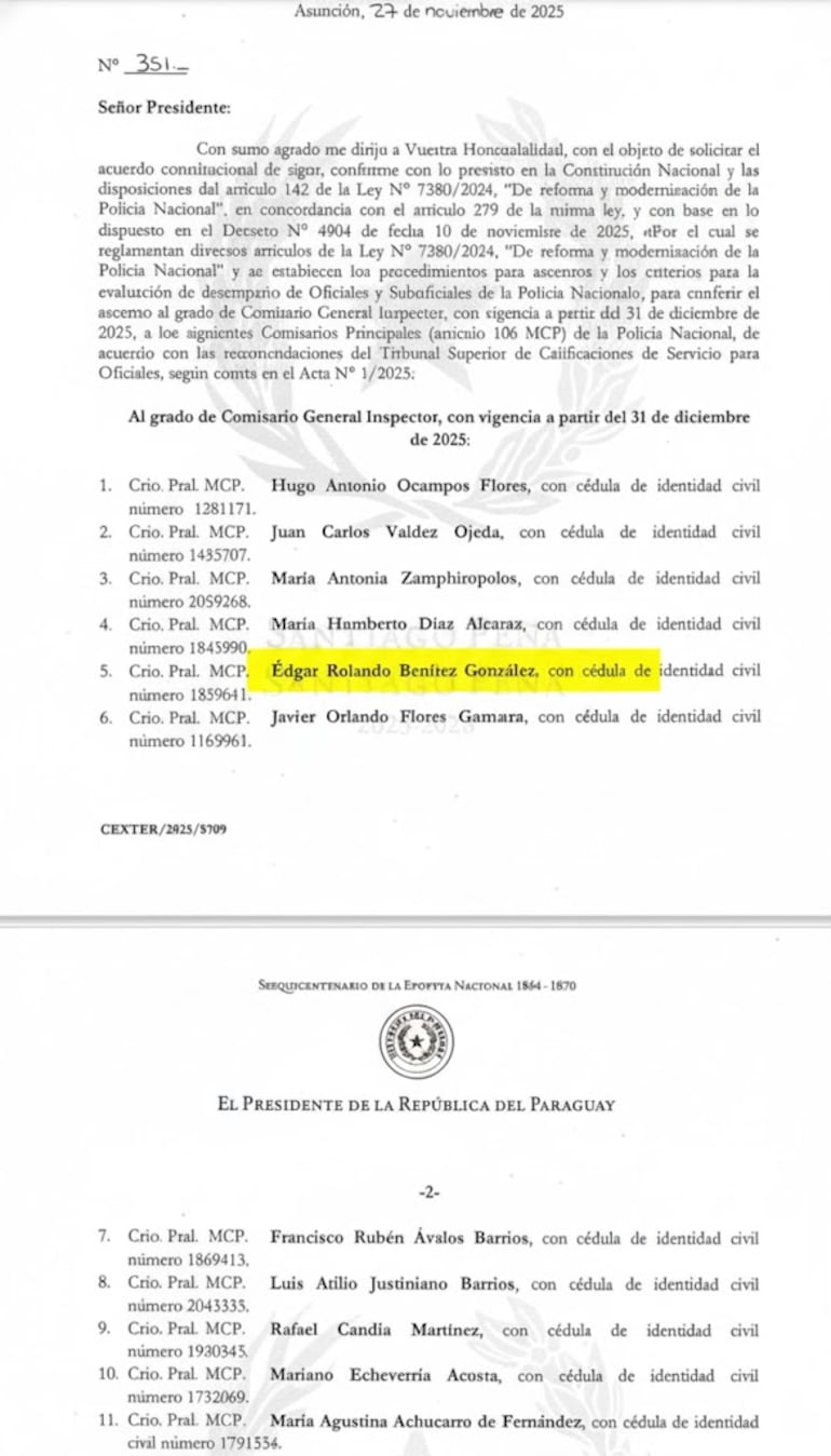 Lista de policías que solo “superaron” el polígrafo.