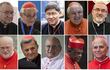 Los 12 "papables" según las preferencias de vaticanistas, para suceder a Francisco. De izquierda a derecha y de arriba a abajo: el actual secretario de Estado, Pietro Parolin; Matteo Maria Zuppi, actual presidente de la Conferencia Episcopal italiana; Luis Antonio Tagle, prefecto de la congregación para la Evangelización de los Pueblos; el arzobispo de Marsella, Jean-Marc Aveline; Pierbattista Pizzaballa, patriarca latino de Jerusalén; el arzobispo de Budapest, Péter Erdö; el obispo de Estocolmo, Anders Arborelius; Mario Grech, secretario general del Sínodo de los Obispos; el arzobispo metropolitano de Colombo, Malcom Ranjith; el arzobispo de Kinshasa, Fridolin Ambongo Besungu; el prefecto del dicasterio para los obispos, Robert Francis Prevost, y el arzobispo de Nueva York, Timothy Dolan.