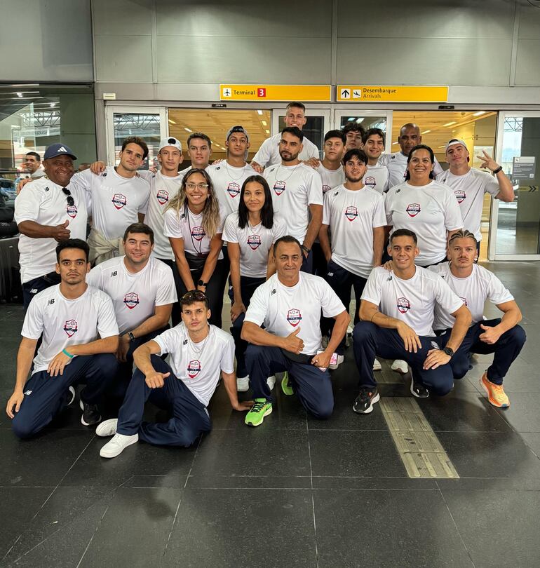 El seleccionado paraguayo que partió rumbo a Brasil para las competencias.