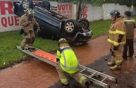 Accidente de tránsito sobre la avenida Las Residentas de Luque.