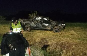 Camioneta Ford al mando de Jeremías Salomón Galaverna Martínez.