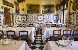 Restaurante Sobrino de Botín, en Madrid, España, el más antiguo del mundo.