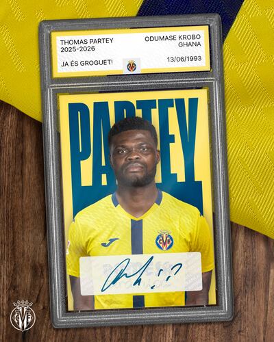 Thomas Teye Partey, futbolista ghanés presentado en el Villarreal C. F. del fútbol español.