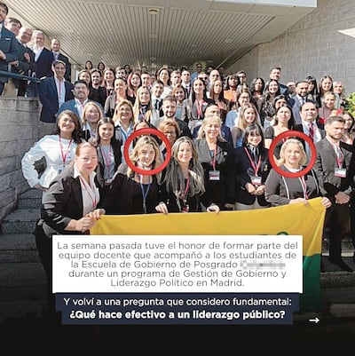 La comitiva que viajó a Madrid para seminarios, entre la cual están funcionarios de Petropar.
