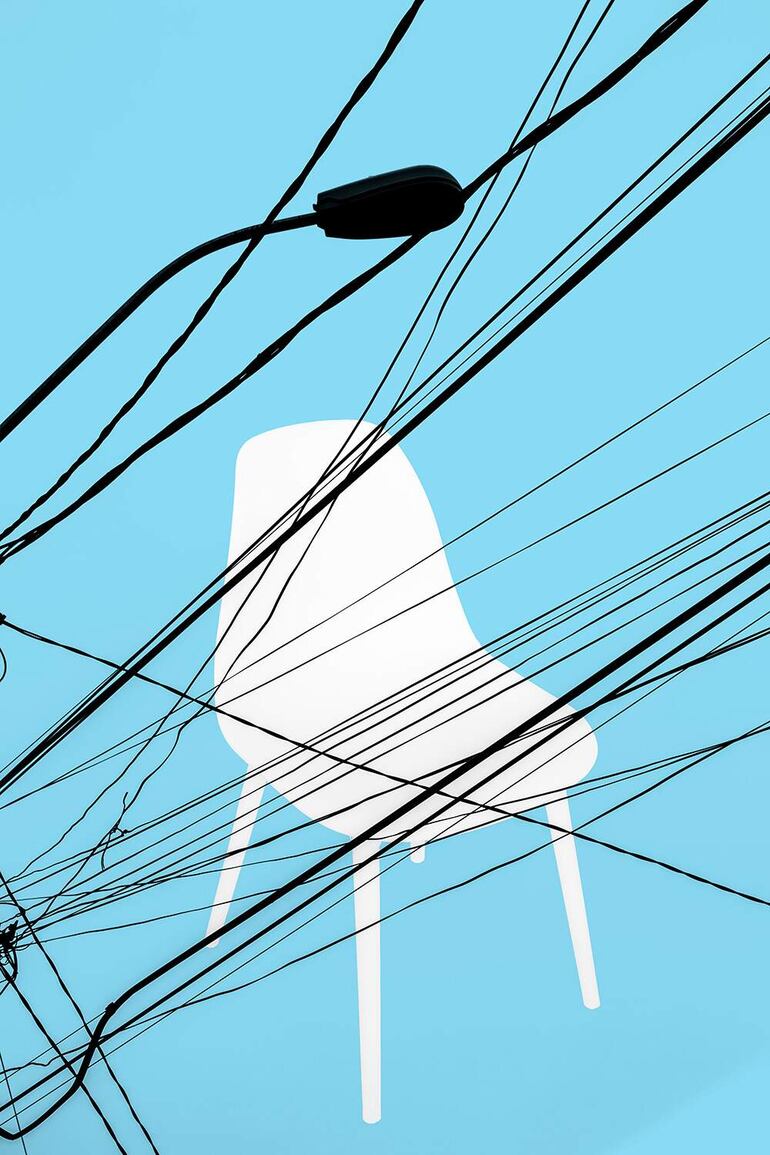 "Silla cable", una de las obras de Paule que será parte de la muestra en BGN/Arte.