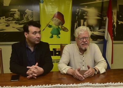 José Ariel Ramírez, director artístico de la OSN, y el maestro brasileño Ernani Aguiar, que dirigirá a la agrupación en dos conciertos.