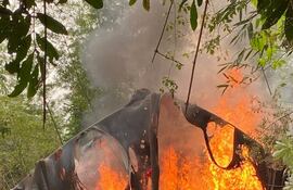 Tras la verificación, se ordenó la quema del campamento marihuanero.