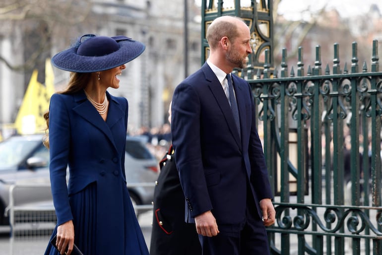 ¡Pareja real! Kate Middleton y William en el Commonwealth Day en Westminster Abbey. (Brook Mitchell / AFP)