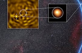 Imágenes de Betelgeuse y de su compañera obtenidas con el VLT.