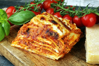 Lasaña de carne, imagen ilustrativa.