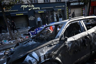 Daños en París, Francia, tras las protestas de este fin de semana.