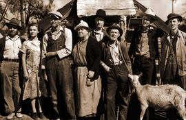 Los personajes de la novela Las uvas de la ira (1939), de John Steinbeck, llevados al cine en la película homónima de 1940 dirigida por John Ford.