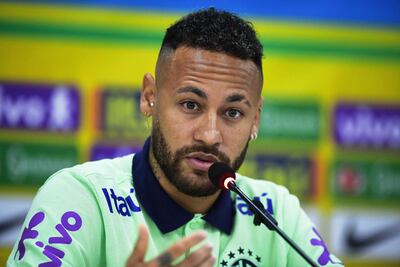 Neymar, jugador de la selección de Brasil