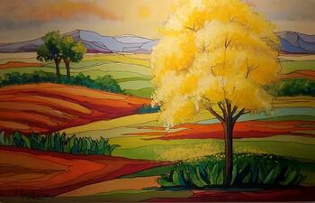 Una de las obras de Norma Annicchiarico que serán parte de la muestra en la Sociedad Dante Alighieri.