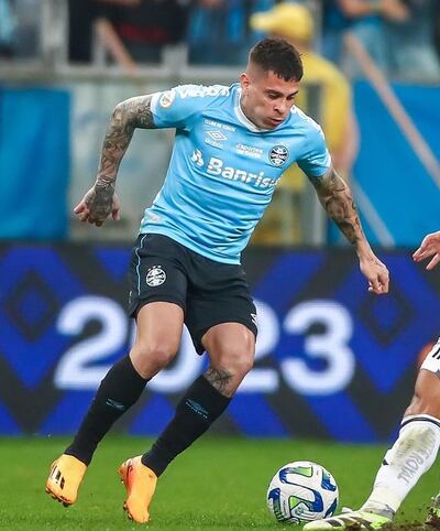 Juan Manuel Iturbe, durante un partido con el Gremio de Porto Alegre.