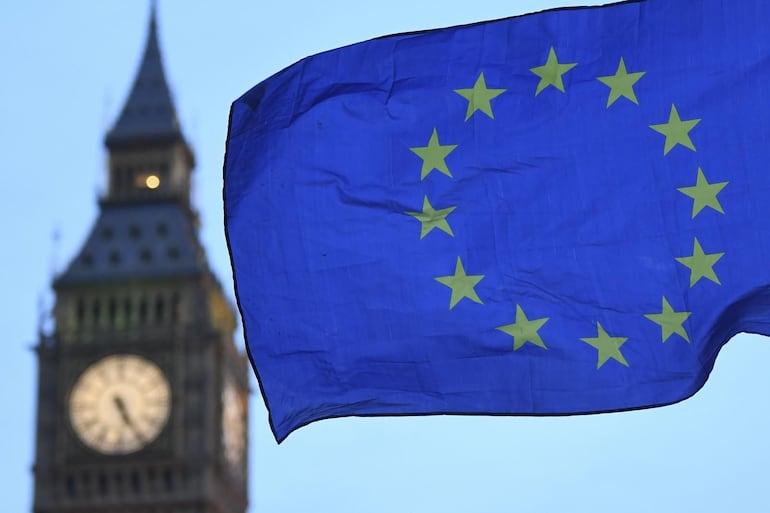 Una imagen de la bandera de la Unión Europea.