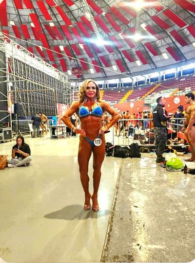 La paraguaya Carmen Vergara (70 años), medallista sudamericana.