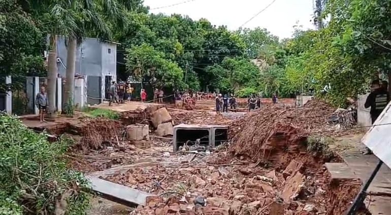 Zona de obras, donde habría desaparecido el niño de 12 años.
