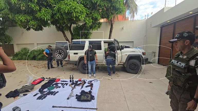 Evidencias incautadas en torno a la captura de Sebastián Marset en Bolivia.