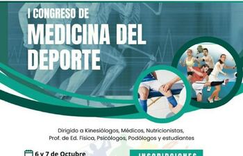 Afiche del “I Congreso de Medicina del Deporte”.