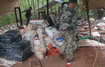 Durante un operativo de la Senad en Curuguaty, se incautaron más de 20 toneladas de marihuana.