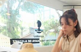 Helen Montiel, durante el campeonato Nacional de Ajedrez.