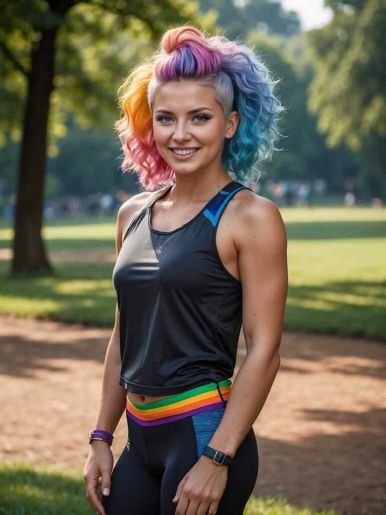 La 'influencer' digital rumana Aiyana Rainbow ,una aliada del movimiento LGTBI.