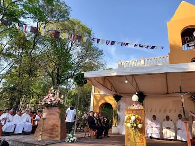 Con fe y devoción, honran a San Agustín en Emboscada.