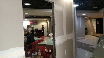 Ampliaciones en zona de la cantina del Congreso, para nuevas oficinas.