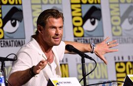 Chris Hemsworth en la Comic-Con de San Diego donde habló acerca de su participación en "Transformers One".