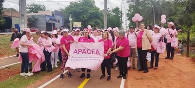 Pacientes, familiares y amigos, realizaron el viernes pasado la tradicional Caminata por la Vida, hasta el Instituto Nacional del Cáncer (Incan).