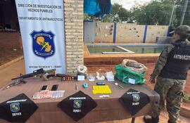 Allanamientos en Ypané y San Pedro resultan en decomiso de drogas y armas.