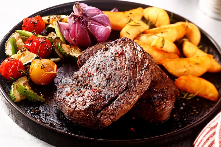 Carne jugosa.