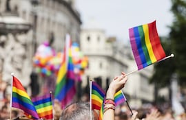 Banderas del orgullo gay.