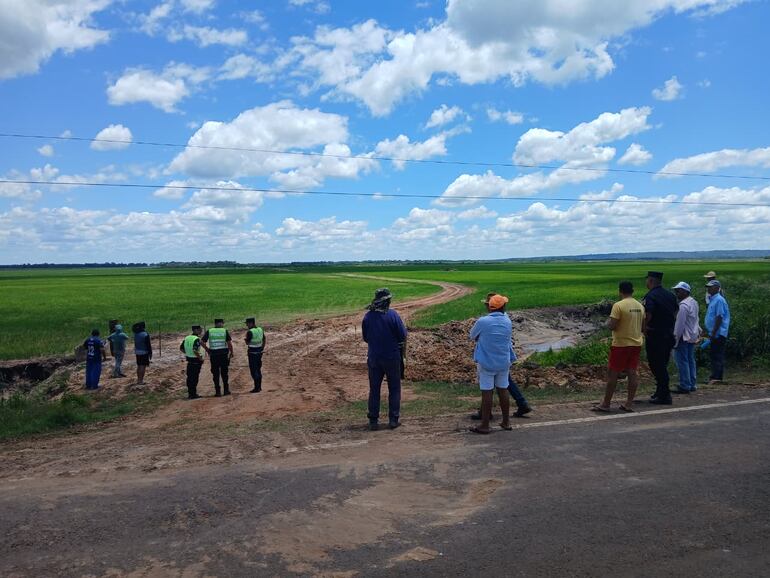 Allanamiento arrozal Borja