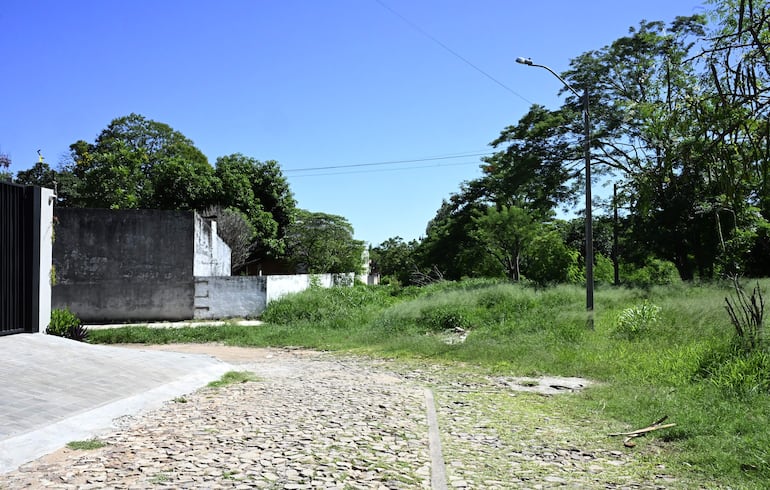 Así luce hoy la calle Dario Gomez Serrato, donde Nenecho prometió, en 2024, empedrar la zona calusurada de la calle.