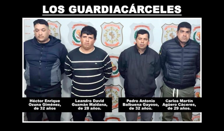 Estos funcionarios fueron los primeros en ser demorados tras la fuga y el descubrimiento de la rosca mafiosa. Los cuatro quedaron como testigos y delataron a sus superiores. 