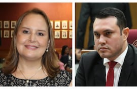 Patricia Sánchez y el Senador Hernán Rivas.
