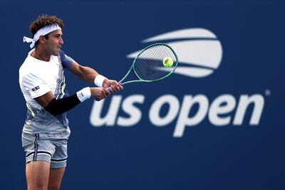 Los tenistas argentinos Tomás Etcheverry y Francisco Comesaña se despiden.