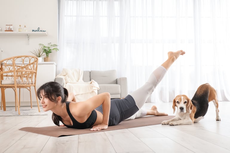 Yoga con perros.