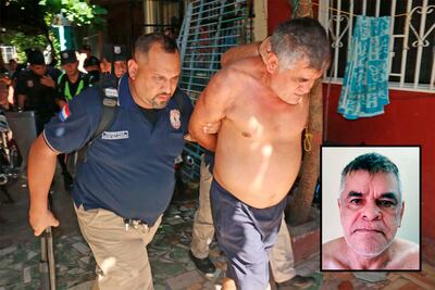 Ramón Mariano Villalba, capturado en Pelopincho por asaltos en Asunción el 16 de enero de 2024.